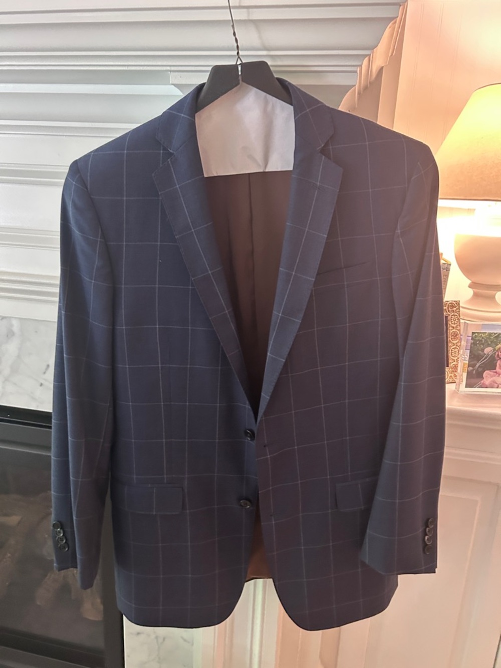 Brooks Brothers Navy Wool Windowpane Regent Fit Suit